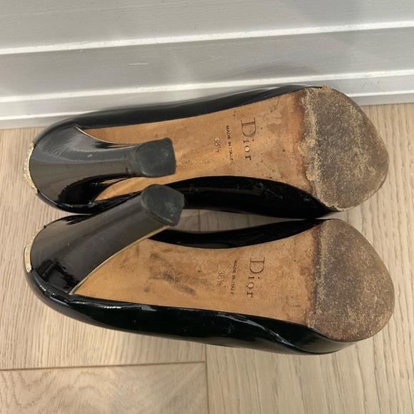 Christian Dior patent leather peep toe platform pumps - Picture 6 of 7